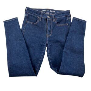 American Eagle Women's Jeans Size 2 Short Ne(X)t Level Stretch Dark Wash Denim